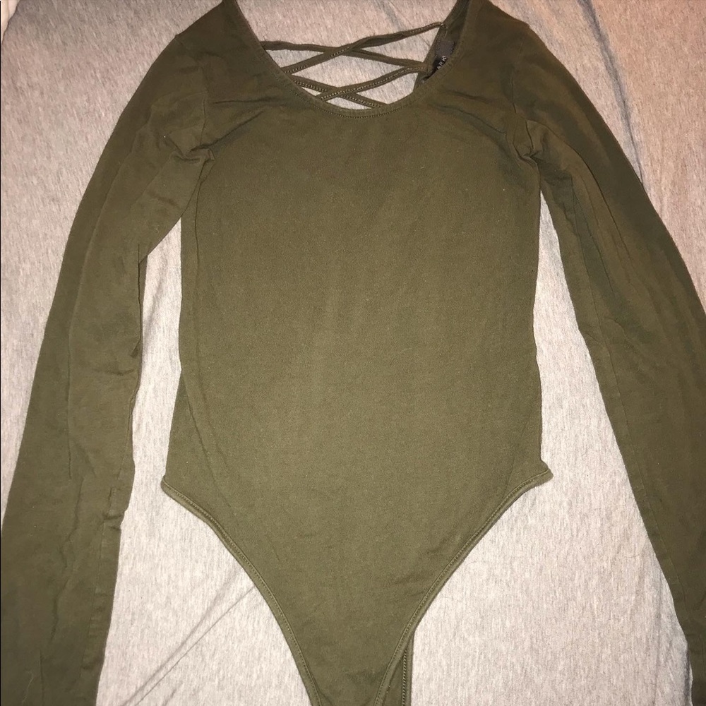 Army green body suit